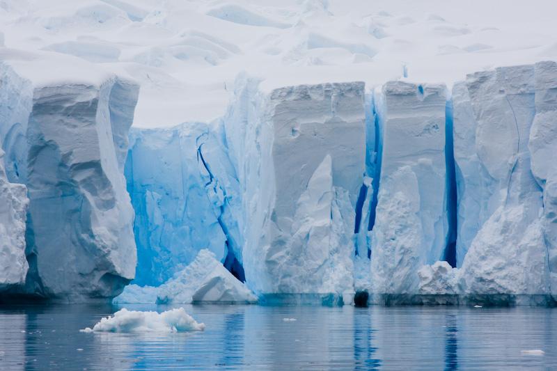 Crevasses In Glacier